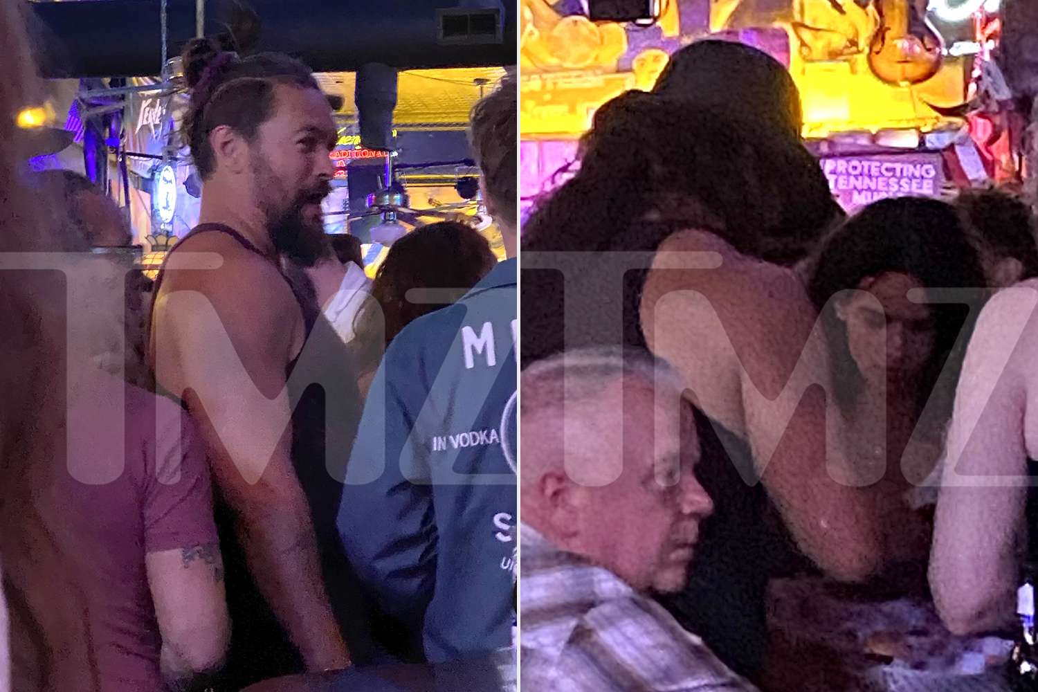 Jason Momoa Kisses Girlfriend Adria Arjona on Night Out in Nashville