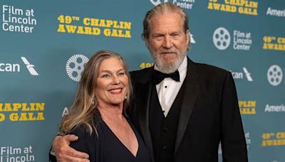 Jeff Bridges, 74, and his wife Susan Geston look loved up at the 49th Chaplin Award Gala in New York City honoring the actor for his iconic career