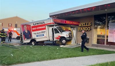 U-Haul van plows into bank in Allentown; police investigating