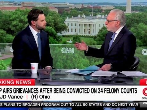 CNN’s Wolf Blitzer Corners JD Vance on Trump Verdict: What About Law & Order?