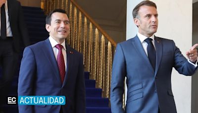 Así fue el encuentro entre Daniel Noboa y Emmanuel Macron, en Francia