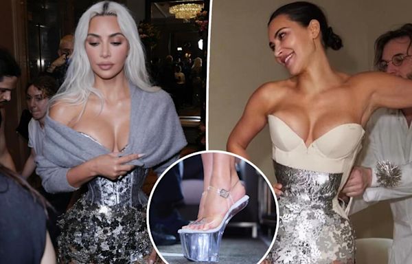 Kim Kardashian shares behind-the-scenes snaps of her ‘extreme’ Met Gala 2024 corset and ‘invisible’ heels