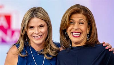 Hoda and Jenna celebrate 5-year anniversary by lighting the Empire State Building pink and purple