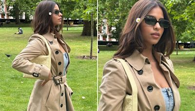 Suhana Khan Enters Her Fashion Girl Era In Style Wearing A Trench Coat And Zipped Denim Dress