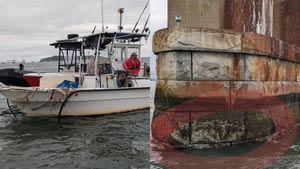 3 people seriously hurt after fishing boat crashes into bridge abutment in Boston Harbor