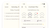 Gratitude Plus makes social networking positive, private and personal