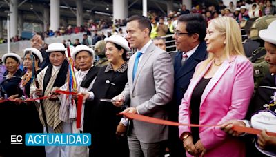 Daniel Noboa inauguró un mercado intercultural en Tungurahua