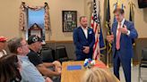 GOP Senate nominee Dr. Mehmet Oz talks to veterans at American Legion in Wesleyville