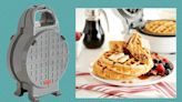 Create 'restaurant quality' stuffed waffles with this easy-to-store machine