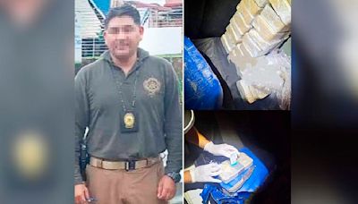 Jefe policial transportaba 40 paquetes de droga en su auto
