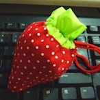 現貨－加厚折疊草莓環保購物袋 折疊式環保袋 (顏色隨機出貨)