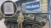 Angry customer parks tank outside Wickes to protest 'poor' £25k kitchen