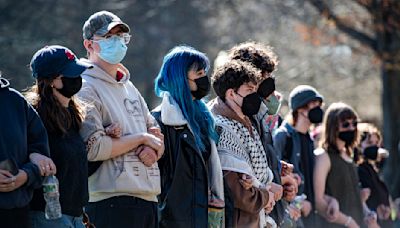 About 100 people detained from Northeastern University pro-Palestinian protest