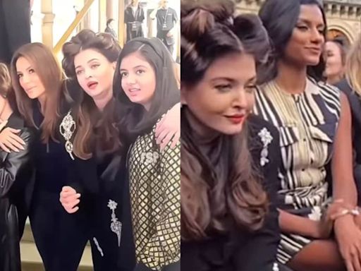 Amid divorce rumous with Abhishek Bachchan, Aishwarya Rai & daughter Aaradhya Bachchan twin in black at Paris Fashion Week 2024