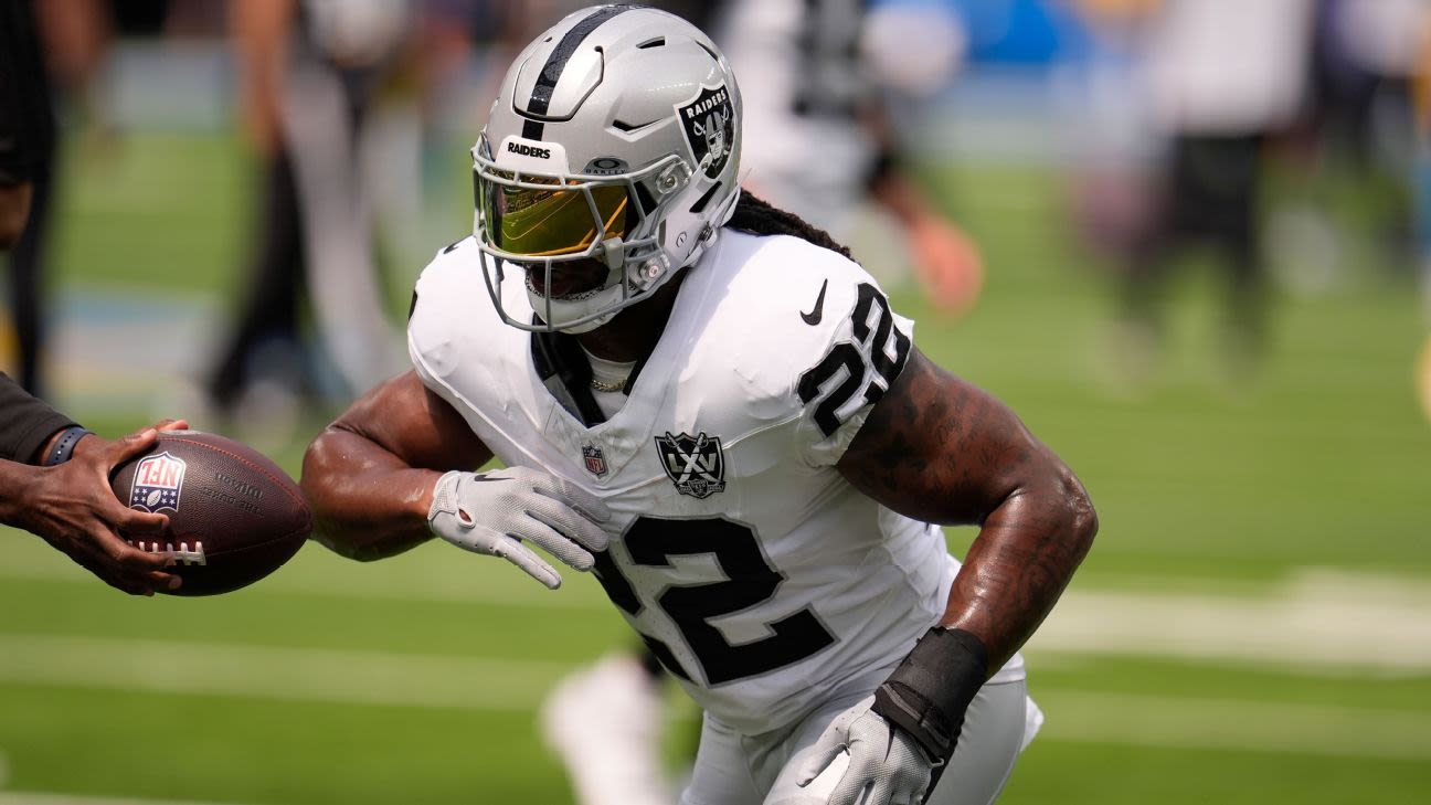 Alexander Mattison's 31-yard, catch-and-hurdle touchdown gets Raiders off to fast start