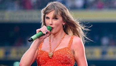 Taylor Swift Gives Nod to Travis Kelce During Dublin Eras Show with Archer Pose Again