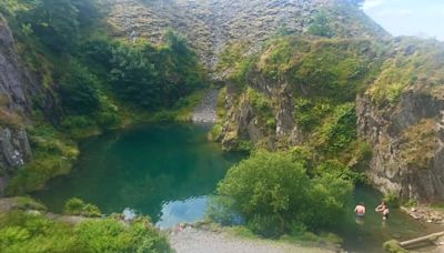 Hidden yards away from one of Wales' most iconic pubs lies a beautiful green pool of water