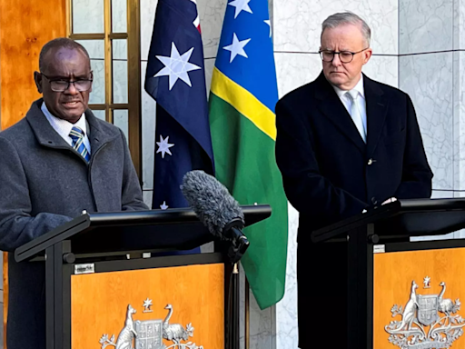 Solomon Islands prime minister Manele in Canberra to discuss ties - Times of India