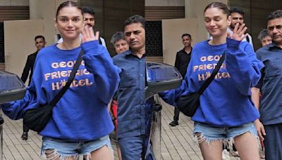 Aditi Rao Hydari merges chill vibes with Gen-Z sass in shorts and Rs 25,848 sweatshirt