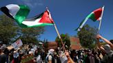 Police with batons approach Israel-Hamas war protesters at UC Santa Cruz