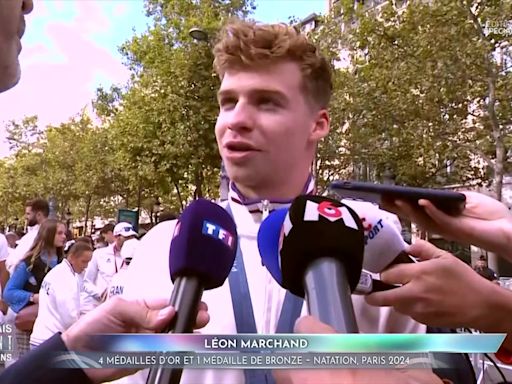 Léon Marchand : ce message important que le champion a fait passer à la parade des champions