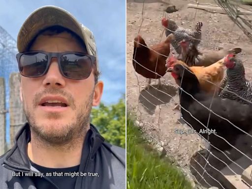 Chris Pratt Hangs Out with His Chickens’ on Washington State Ranch: ‘Just Me and the Girls’