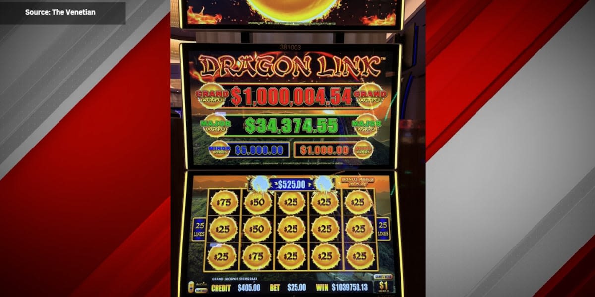 Guest on Las Vegas Strip wins $1 million jackpot on $25 bet