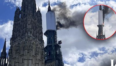 Incendio en aguja de la catedral gótica en Francia: las autoridades "están movilizadas"