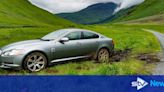 Jaguar driver 'stuck in mud overnight' at James Bond beauty spot