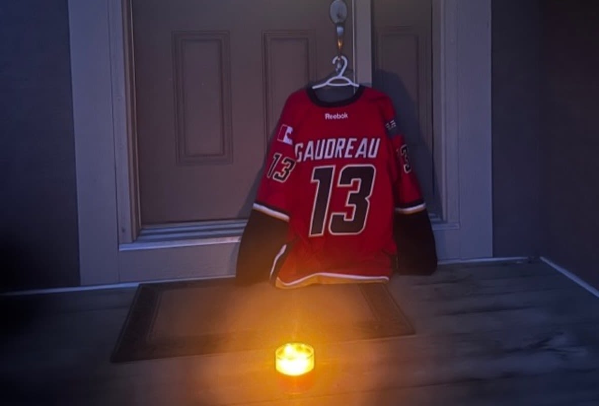 Emotional Flames Pay Tribute to Johnny Gaudreau and brother at Vigil