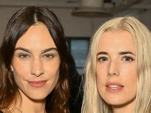 Alexa Chung conceals her ring finger as she attends Bistrotheque's 20th birthday celebration dinner amid claims she is engaged to actor boyfriend Tom Sturridge