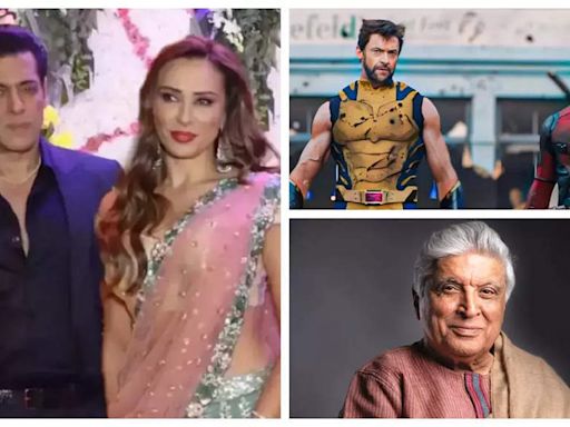 'Deadpool and Wolverine' advance booking crosses Rs 10.3 cr in 2 days, Javed Akhtar takes a dig at Ranbir Kapoor starrer Animal, Salman Khan hosts birthday bash for Iulia Vantur...