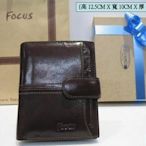 【寧寧精品小舖*皮夾團購批發】台中店【FOCUS*099】咖啡色*2大鈔*附1大拉鏈*多卡*壓扣式00