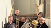 NMSU Faculty Brass Quintet performing final concert of the spring semester