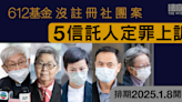 612基金沒註冊社團案 5信託人定罪上訴排期2025.1.8開審