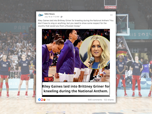 Riley Gaines Criticized Brittney Griner for Kneeling During National Anthem?