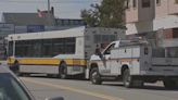 Surveillance videos shows moment MBTA bus and car collide in Malden