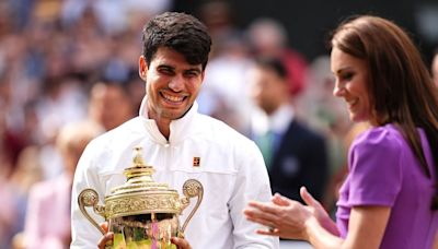 Kate presents Wimbledon men’s final trophy to Carlos Alcaraz