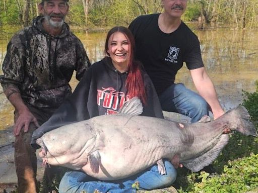 Complaints, objections swept aside as 15-year-old girl claims record for 101-pound catfish