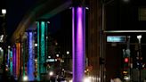 Detroit People Mover unveils new lighting for NFL draft