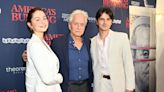 Michael Douglas proudly poses with his children Dylan and Carys in rare family snap