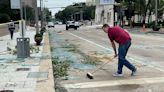 Downtown Houston+ begins cleaning up shattered glass, toppled trees after severe storm - Houston Business Journal