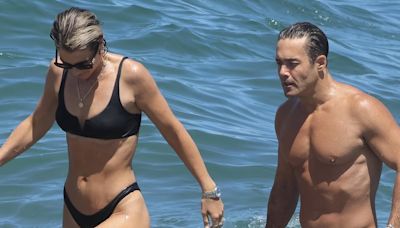 Vogue Williams and Spencer Matthews hit the beach in Marbella