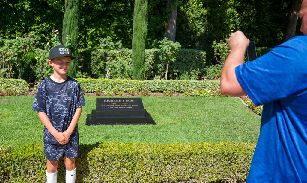 Father-son duo finish quest to visit every presidential gravesite with Nixon, Reagan stops