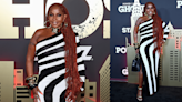 Mary J. Blige Embraces Power Dressing in Asymmetric Graphic Balmain Dress for ‘Power Book II: Ghost’ Red Carpet Premiere