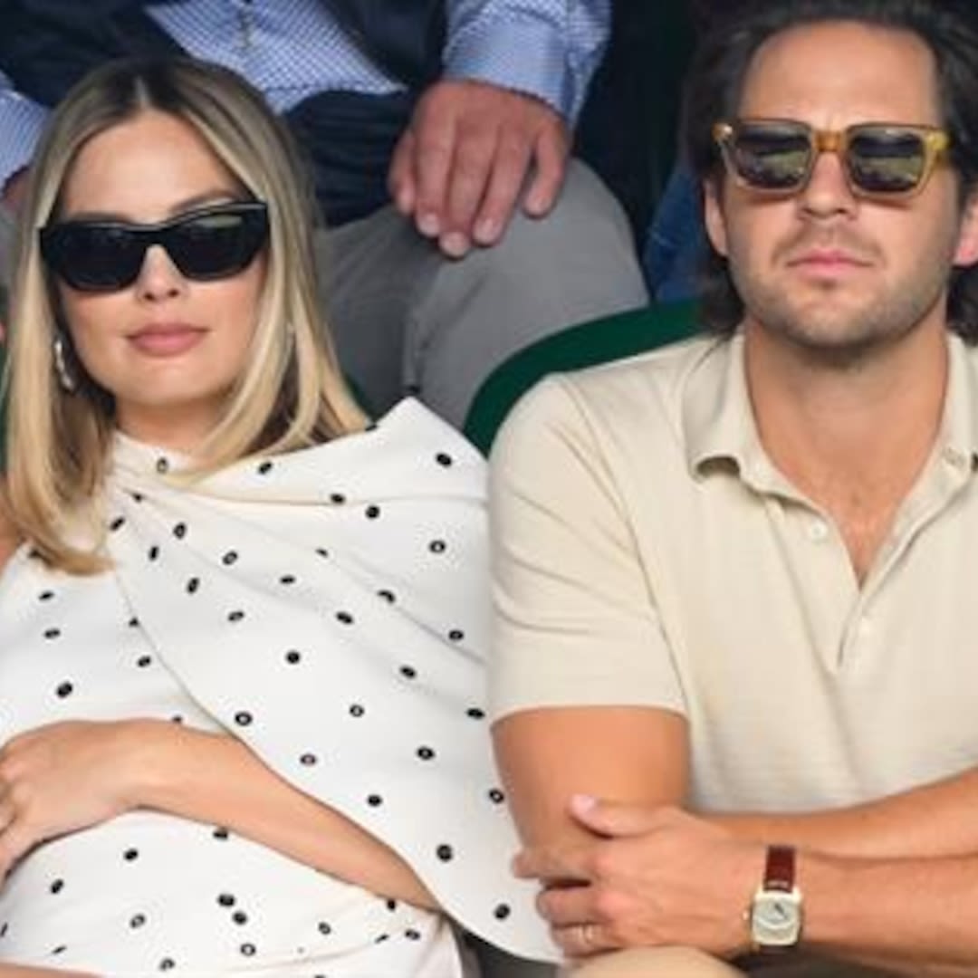 Pregnant Margot Robbie and Husband Tom Ackerley Pack on the PDA at Wimbledon 2024 - E! Online