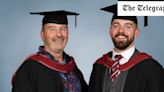 Father graduates with son after 41 years thanks to parrot