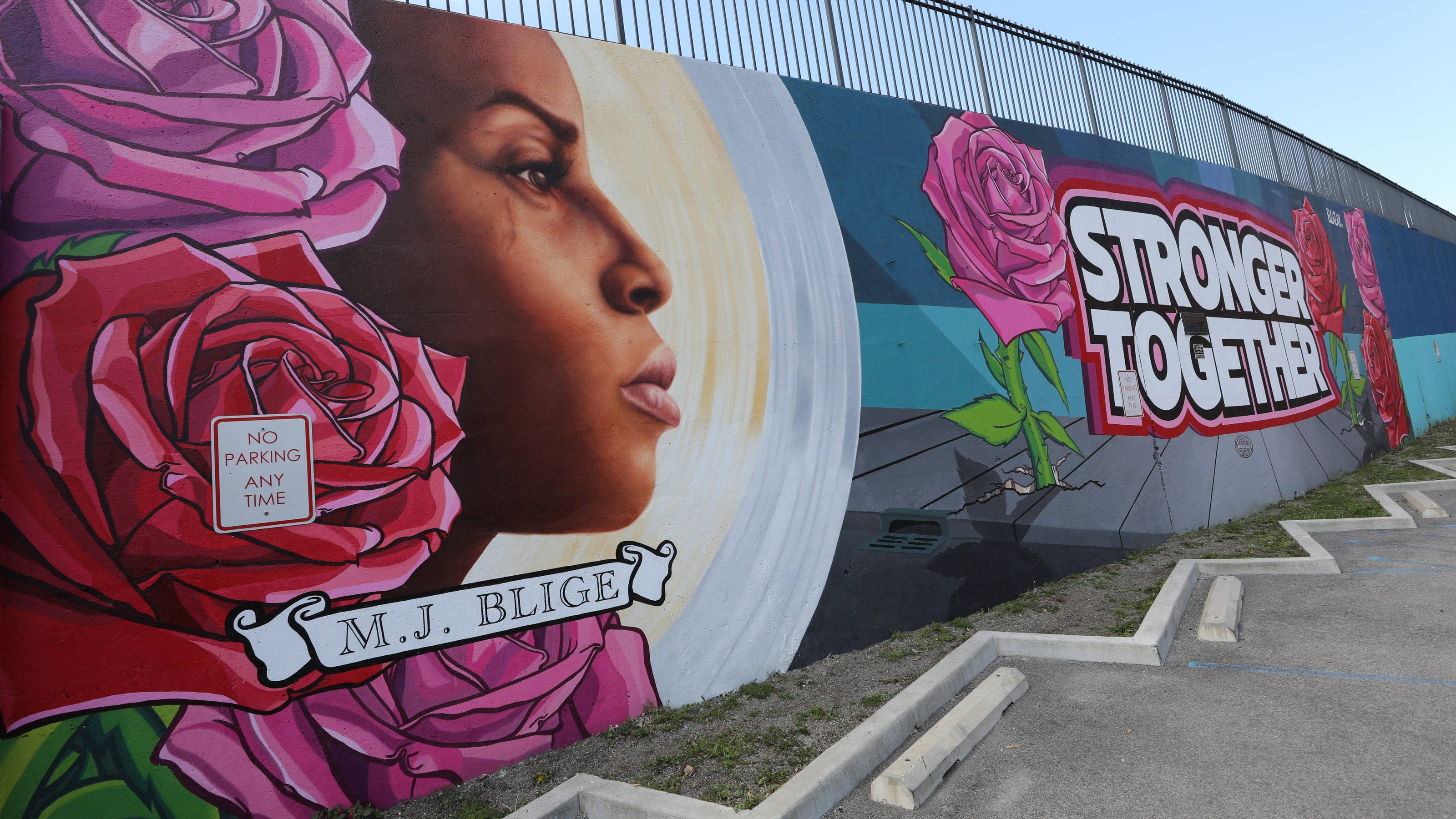 Mary J. Blige from Yonkers, has a mural unveiled at public housing where she grew up