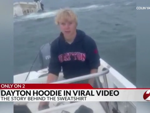 UD hoodie makes cameo appearance in viral video of whale capsizing a boat