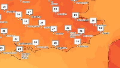 When Surrey towns will reach 30C as Met Office and BBC forecast hot weekend weather